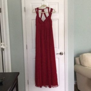 Red Chiffon BCBG gown